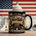 America's 250th Anniversary black ceramic mug