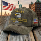 DD-214 Veteran Eagle Patriotic Cap