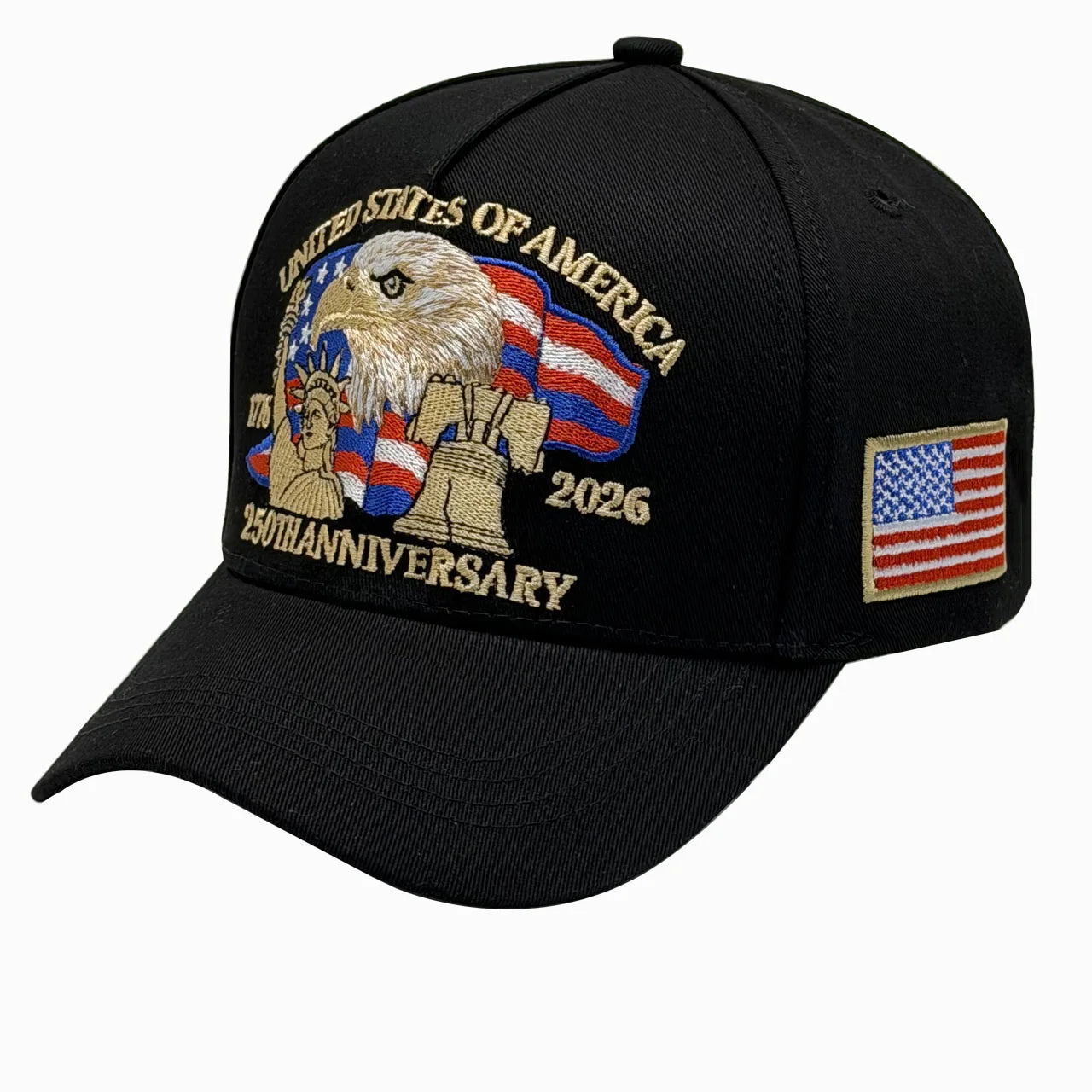 250th Anniversary Patriotic Embroidered Hat (Black)