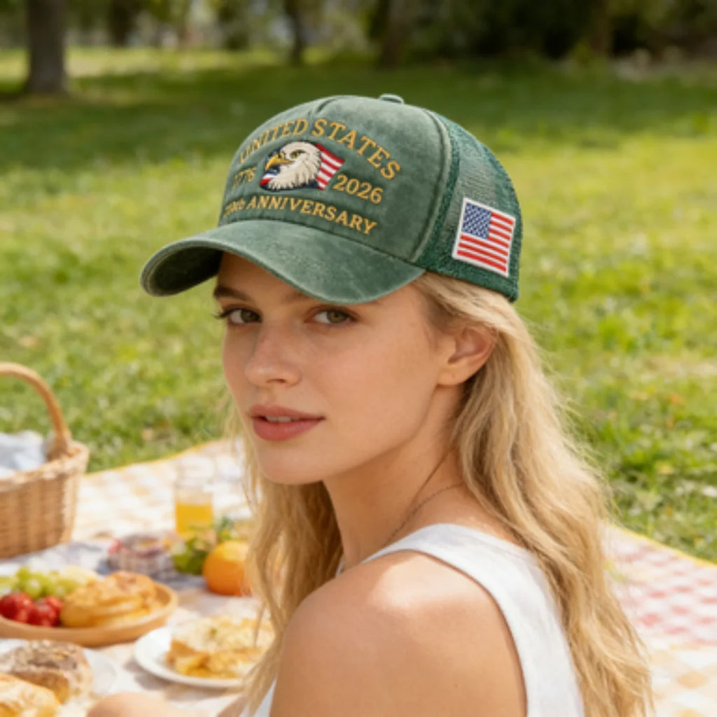 Bald Eagle 250th Anniversary Mesh Trucker Hat