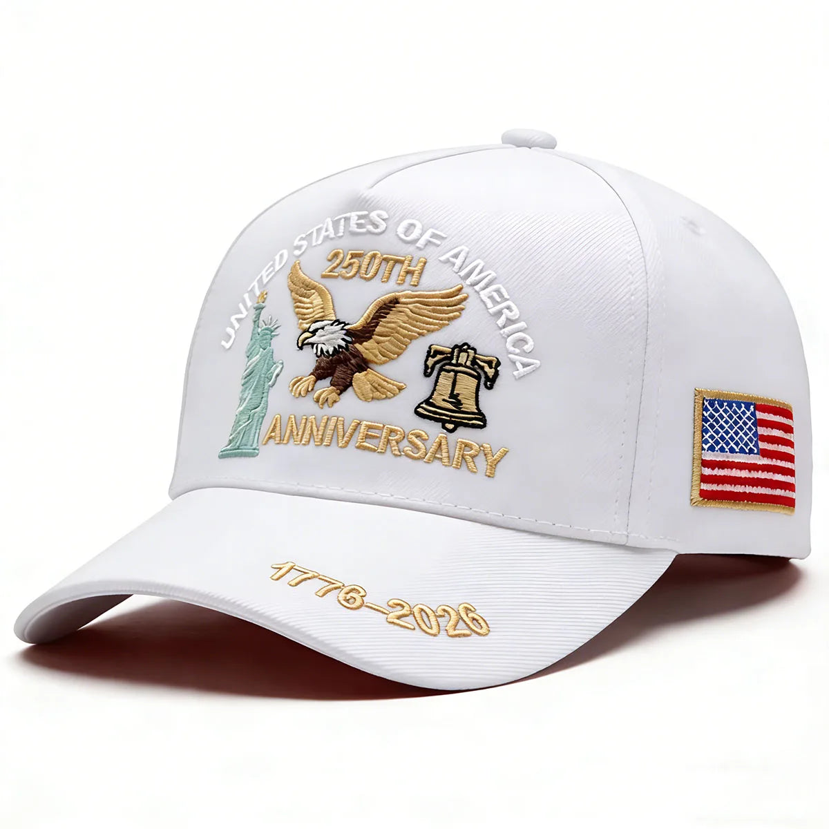 Eagle & Liberty Bell Embroidered Snapback Hat