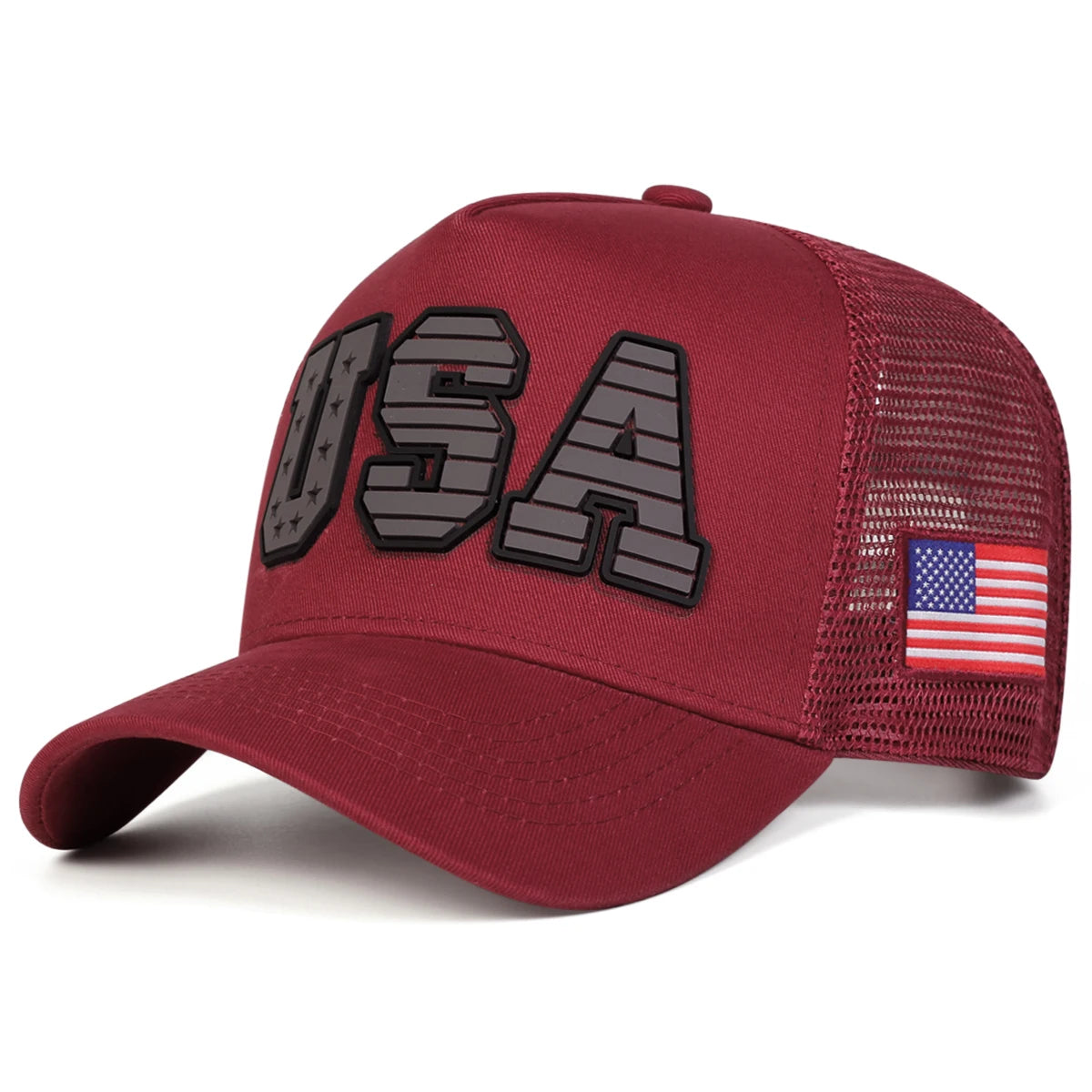 USA embroidered mesh cap — view 4