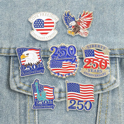 250th Anniversary patriotic enamel pins