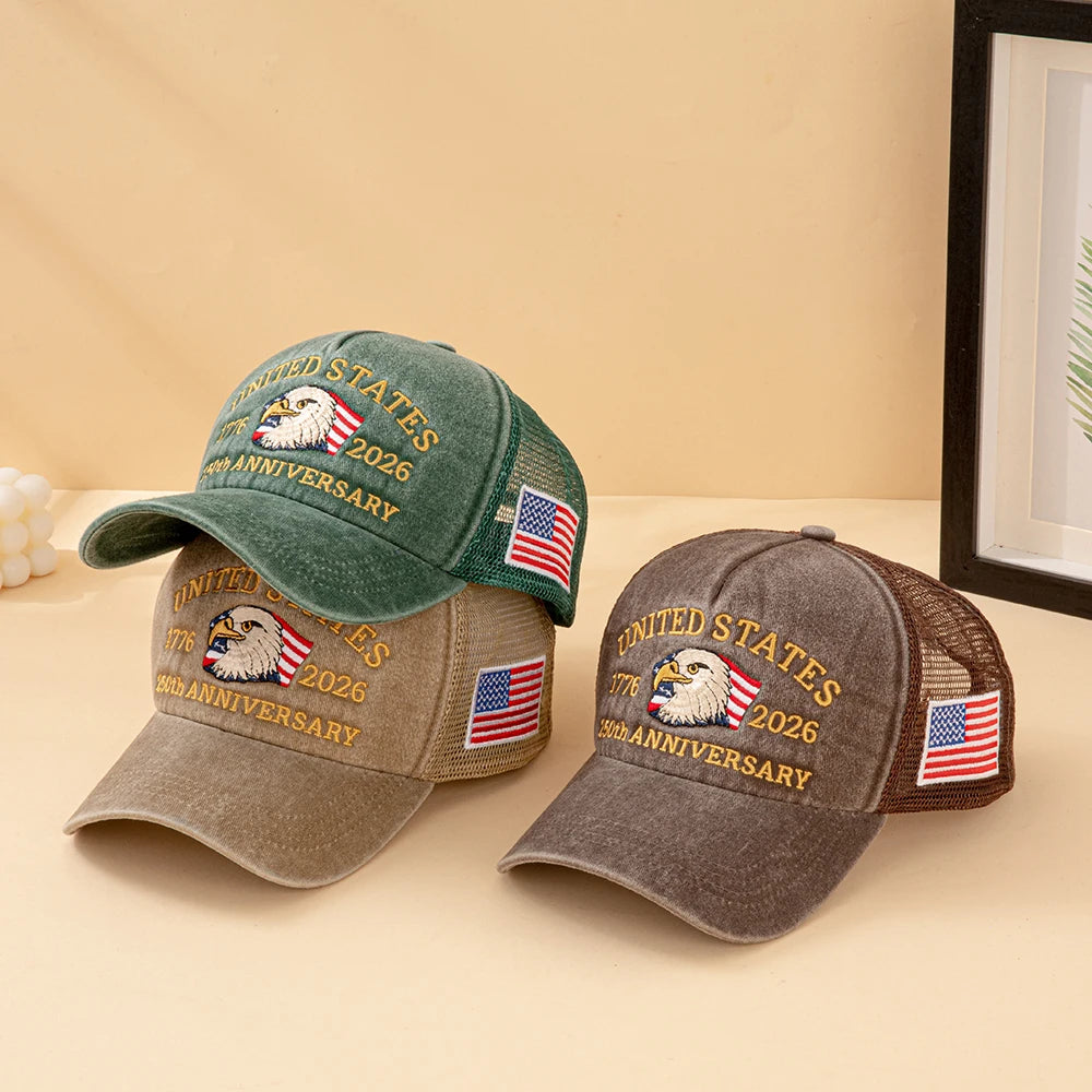Bald Eagle 250th Anniversary Mesh Trucker Hat
