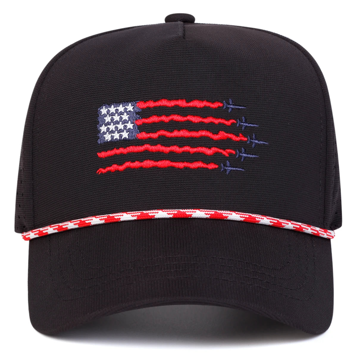 American flag mesh trucker hat — view 2