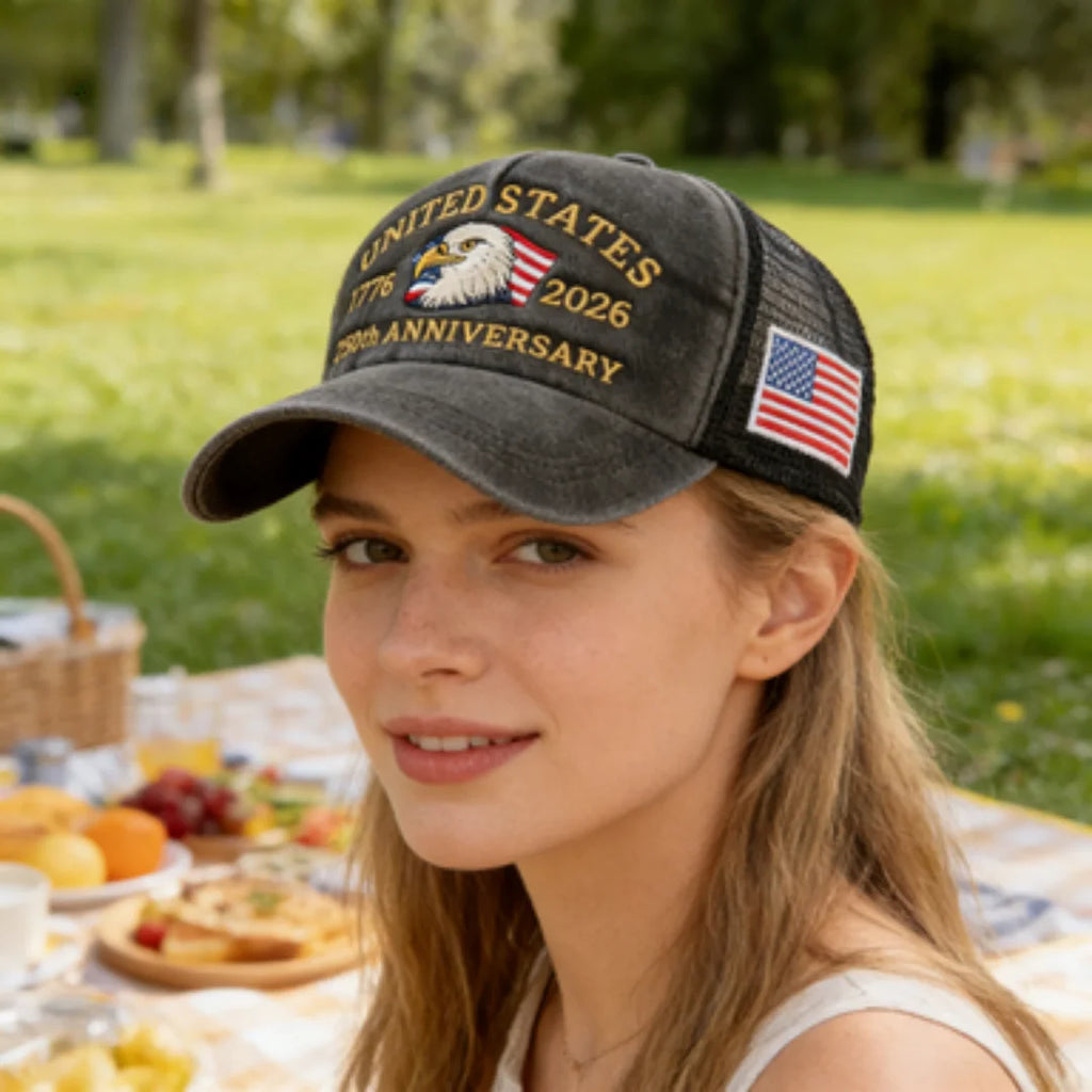 Bald Eagle 250th Anniversary Mesh Trucker Hat