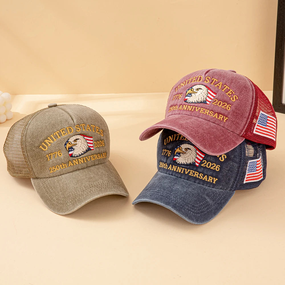Bald Eagle 250th Anniversary Mesh Trucker Hat