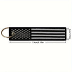 American flag fabric keychain — view 4