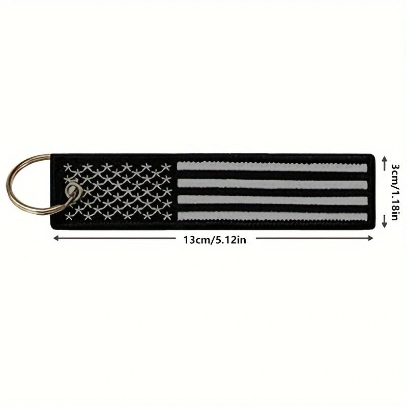 American flag fabric keychain — view 4