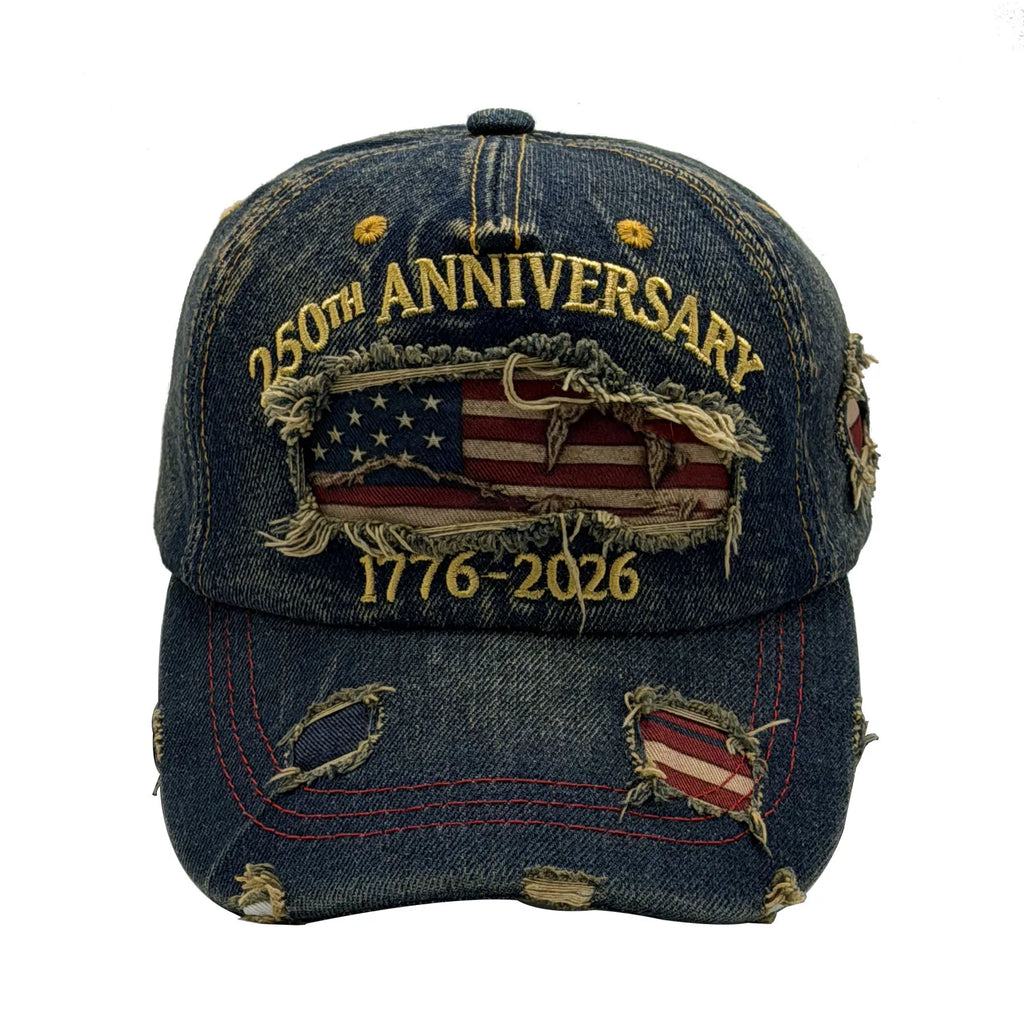 250th Anniversary Distressed Vintage Patriotic Cap