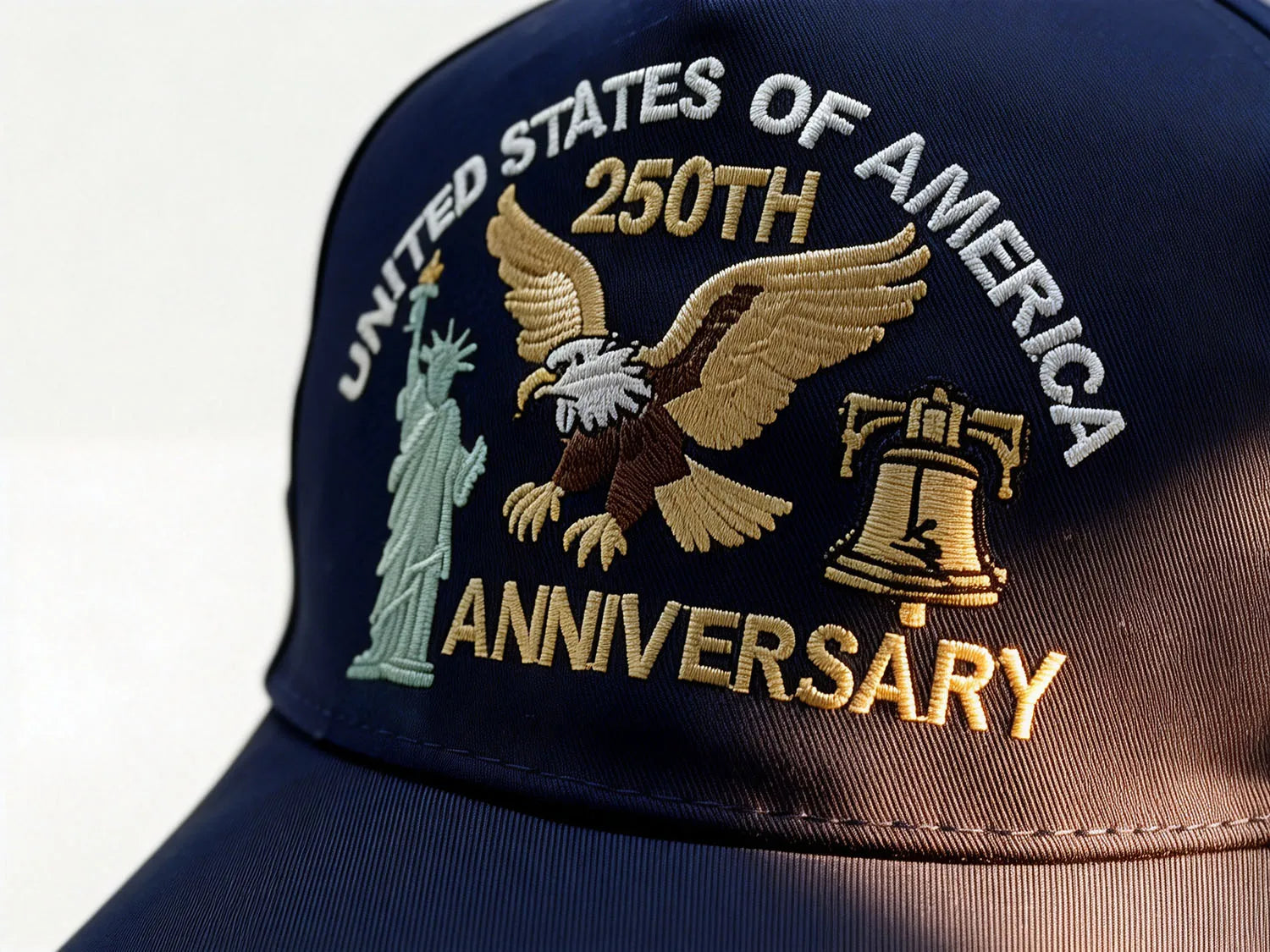 Eagle & Liberty Bell Embroidered Snapback Hat
