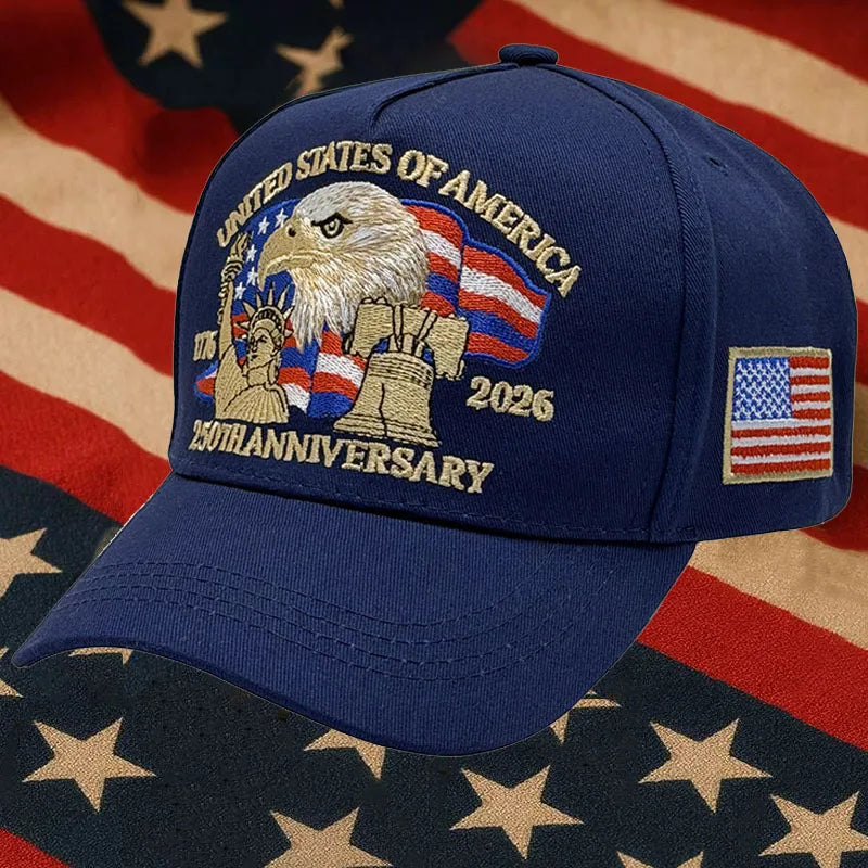 250th Anniversary Patriotic Embroidered Hat (Blue)