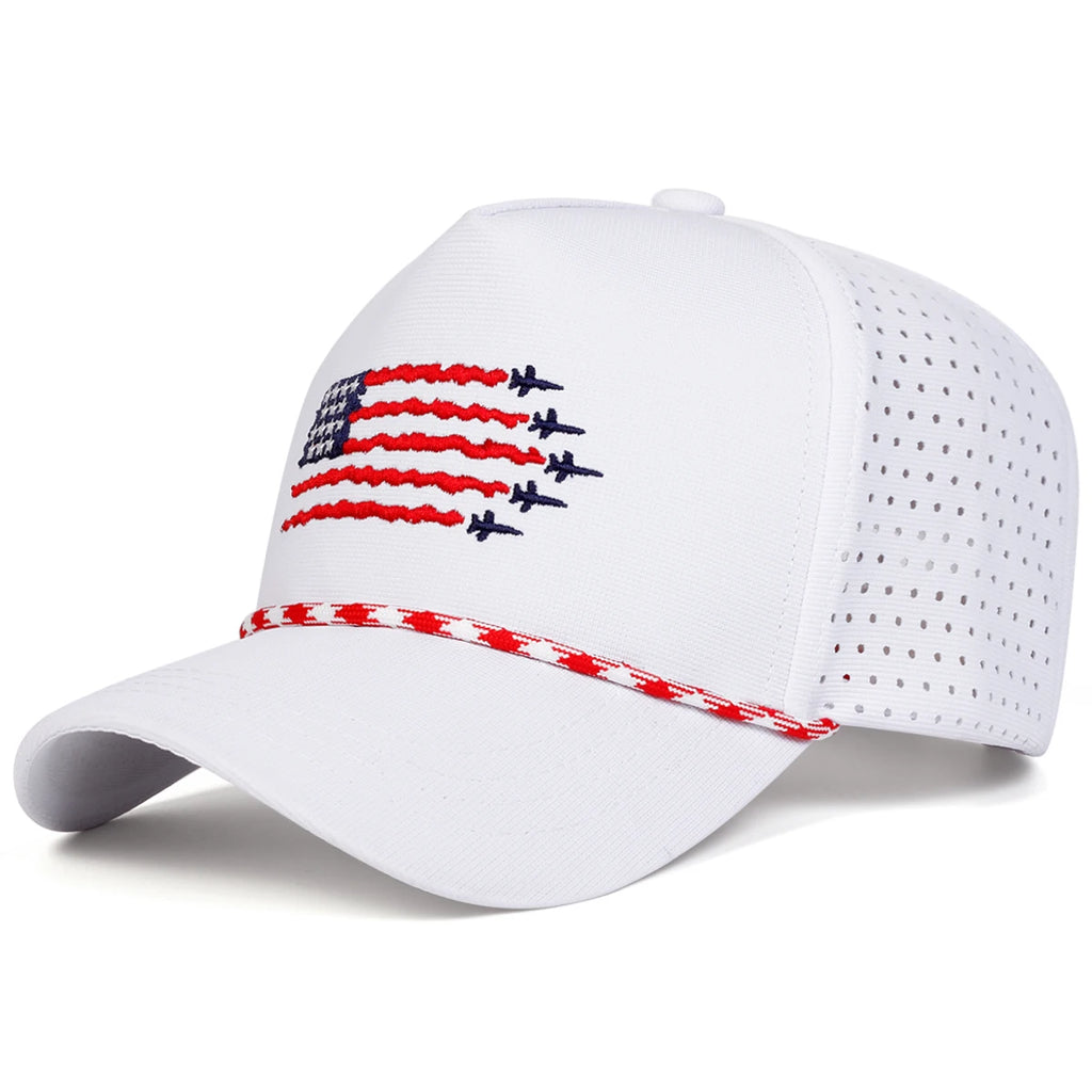 American flag mesh trucker hat — view 4
