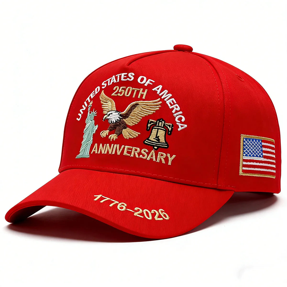 Eagle & Liberty Bell Embroidered Snapback Hat
