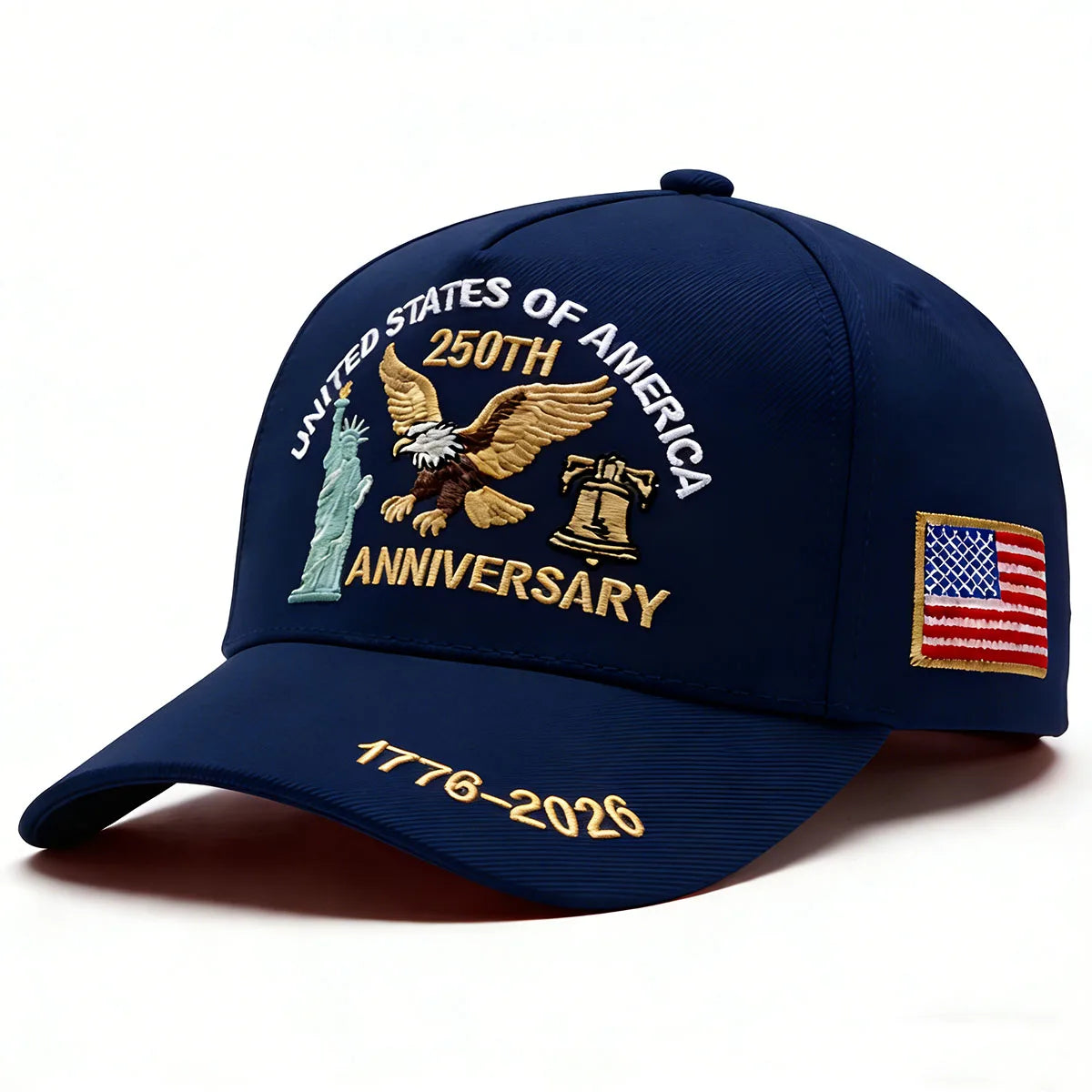 Eagle & Liberty Bell Embroidered Snapback Hat