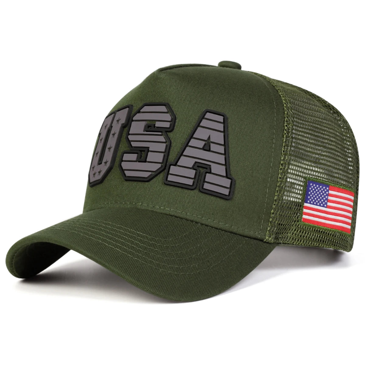 USA embroidered mesh cap — view 3