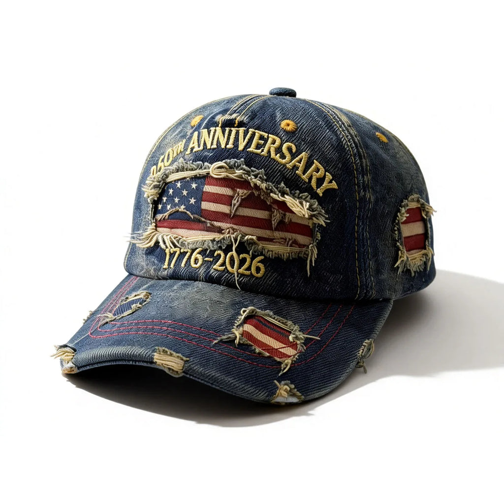 250th Anniversary Distressed Vintage Patriotic Cap
